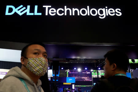 A Dell sign is seen during the China International Import Expo (CIIE), at the National Exhibition and Convention Center in Shanghai, China November 6, 2018. REUTERS/Aly Song