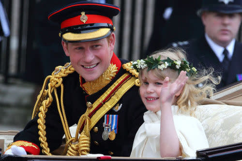 That time he departed the royal wedding with the most adorable date.