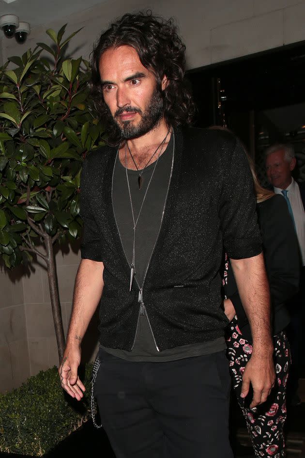 Russell Brand leaving a party in September 2017