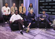 <p>The cast of <em>Ted Lasso — </em>Kola Bokinni, Brendan Hunt, Jeremy Swift, Cristo Fernández, Toheeb Jimoh, Hannah Waddingham and <a href="https://people.com/tag/jason-sudeikis/" rel="nofollow noopener" target="_blank" data-ylk="slk:Jason Sudeikis;elm:context_link;itc:0;sec:content-canvas" class="link ">Jason Sudeikis </a>—take part in a special town hall at SiriusXM Studios in New York City on March 16. </p>