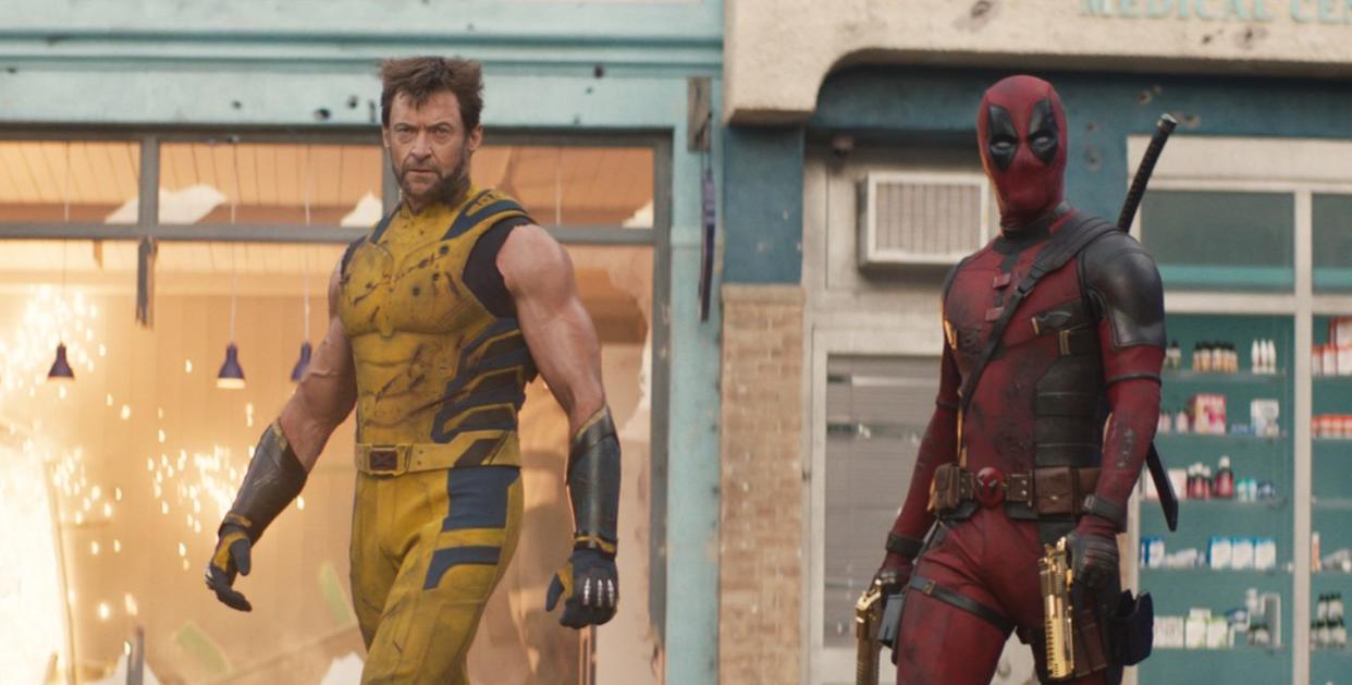 hugh jackman as wolverine, ryan reynolds as deadpool, deadpool x wolverine