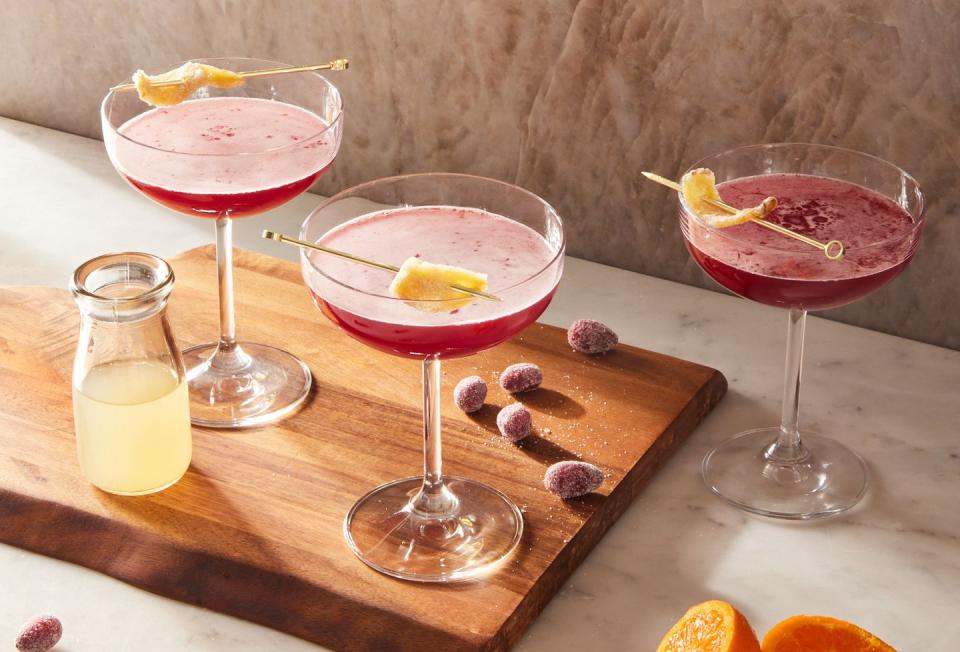 Ginger-Cranberry Whiskey Sour