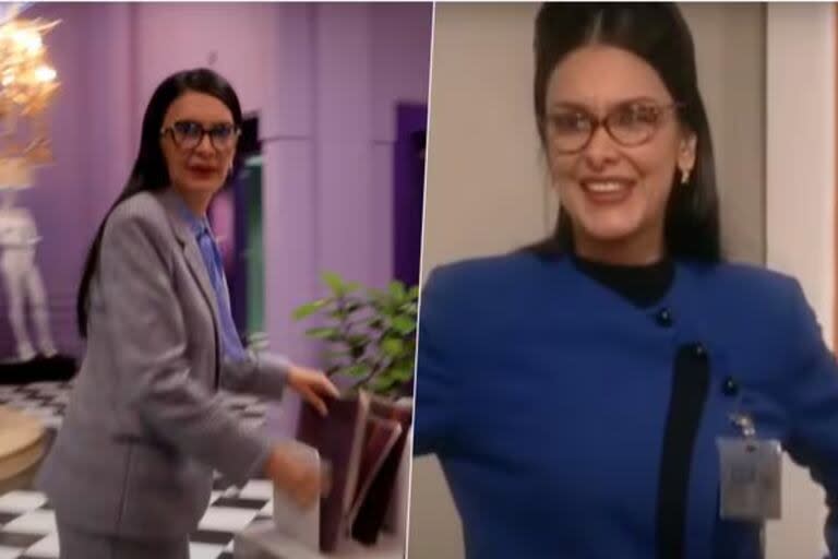 Marcela Posada en el rol de Sandra, secretaria de Ecomoda y amiga de Betty v(Captura video)