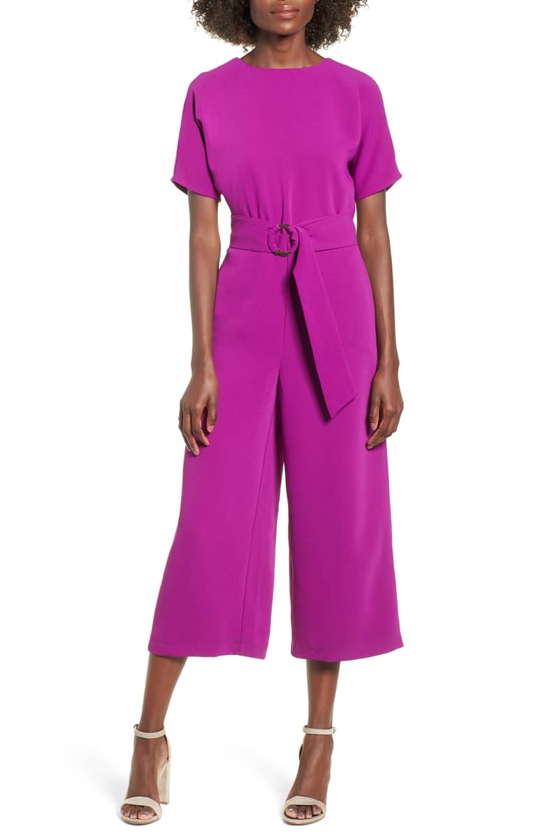 June & Hudson Belted Culotte Jumpsuit