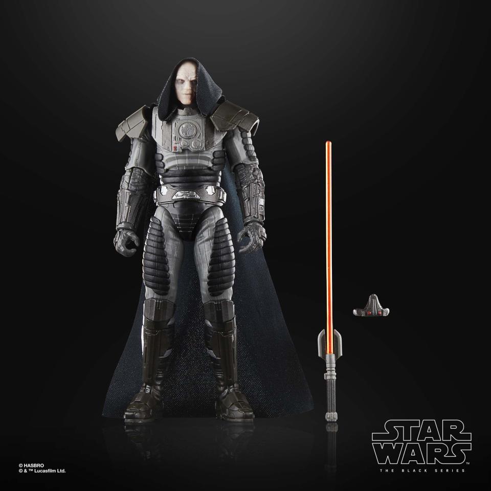 The Black Series Darth Malgus posed against a dark background