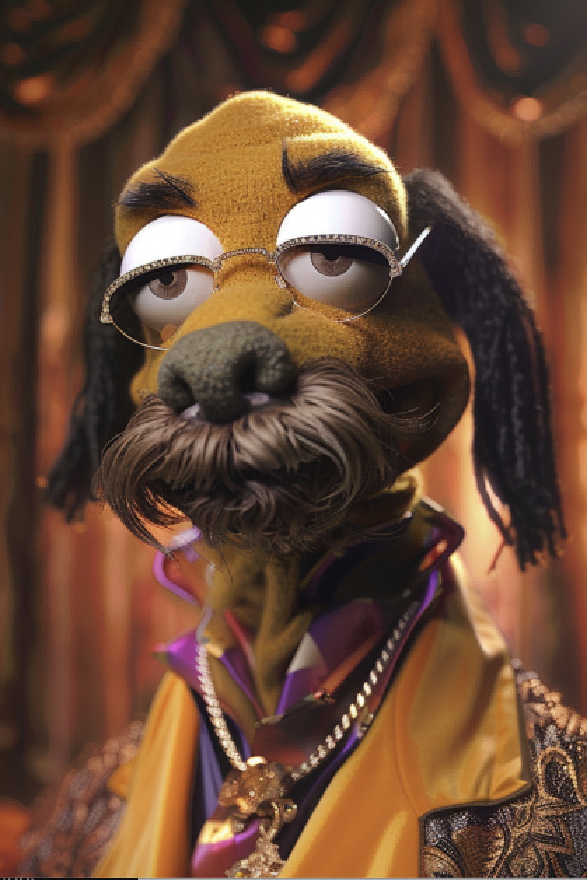 A dog Muppet that looks like Snoop