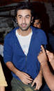 The normally reticent, finger flashing Ranbir was on good behaviour around the paparazzi, this time.