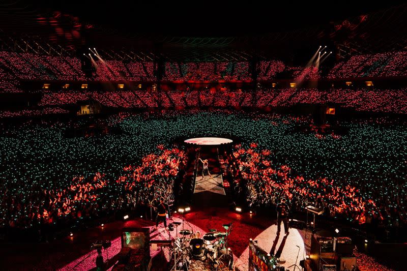 Coldplay高雄場場內湧入5萬人，超震撼的照片曝光了。（圖／Live Nation Taiwan提供）