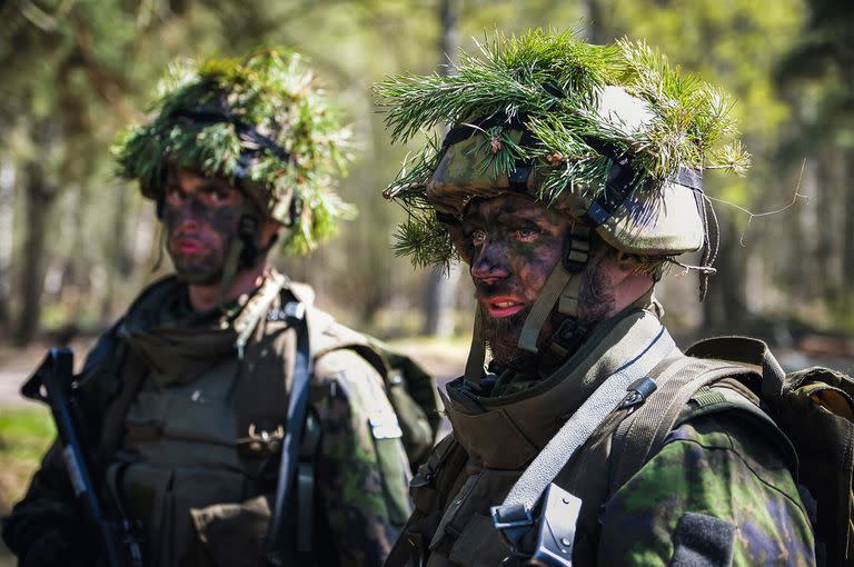Finlandia; Helsinki,; entrenamiento militar, MUNDO