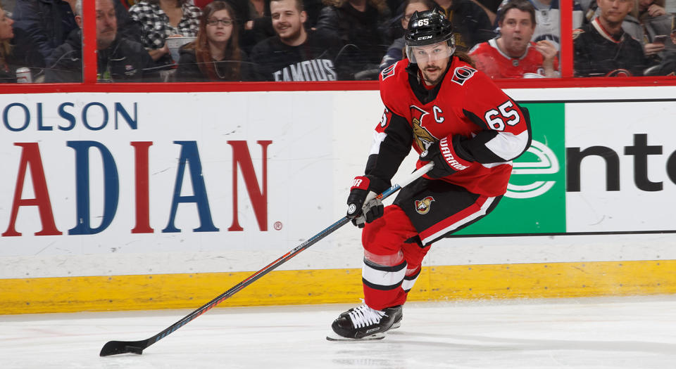 Erik Karlsson trade rumours have picked up steam. (Andre Ringuette/NHLI via Getty Images)