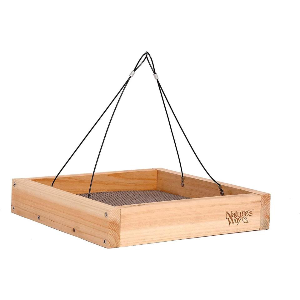 The Best Outdoor Accessories for Bird Lovers Option: Nature’s Way Cedar Platform Tray Bird Feeder