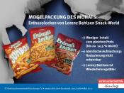 <p>Snacken beim Fernsehen wurde im Mai um einiges teurer. Zumindest für alle, die zu den Erdnusslocken von Lorenz Bahlsen Snack World greifen. Deftige 12,5 Prozent kosten die nun mehr. Bei gleicher Packungsgröße sind 25 Gramm weniger drin.<br>Bereits im vergangenen Jahr habe sich die Firma Lorenz Bahlsen Snack World schon einmal der gleichen Masche bei den Crunchips bedient. „Alte und neue Packungen sind nur mit Hilfe der kleingedruckten Mengenangaben auf der Rückseite voneinander zu unterscheiden. Aufmachung, Verpackungsdesign und Zutatenverzeichnis der Produkte blieben gänzlich unverändert. Einige neue Packungen sind sogar gleich groß, spätere Chargen sind marginal kleiner. Das hat wohl strategische Gründe: Eine Verwaltungsvorschrift (Allgemeine Grundsätze für die Gestaltung von Fertigpackungen) schreibt vor, dass bei geringeren Füllmengen auch die Größe der Packung kleiner werden muss. Bleibt die Packung gleich groß, obwohl der Inhalt erheblich reduziert wurde, täuscht der Hersteller verbotenerweise mehr Inhalt vor“, erklären die Experten. </p>