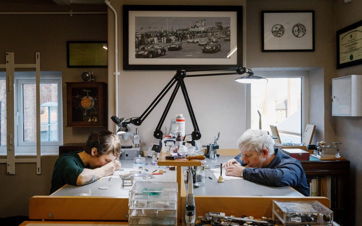 Restorers Rebecca and Craig Struthers in their Staffordshire workshop, where they make components from scratch - India Hobson