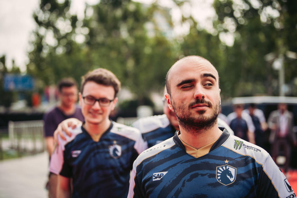 KuroKy and Miracle- walking outdoors