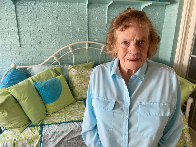 Pat Cowan, chairwoman of the Hockley County Republican Party, poses for a photo in her house in Levelland, Texas