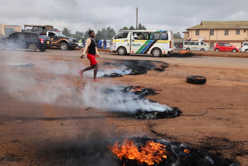 Clashes erupt after Kenyan police officer shot dead several people and himself in a rampage attack, in Nairobi