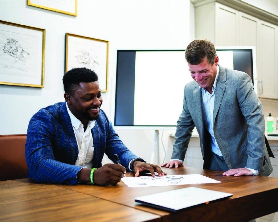 Mario E. Brown, left, and Brian Albers met at Leadership Greenville several years ago and identified a need to create more affordable rental options for people who work in the Upstate.