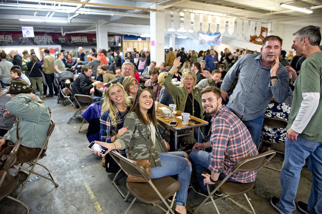 The 2018 Sausage Queen and Beard Baron competition at Bockfest Hall in Over-the-Rhine.