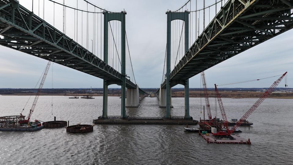 The Delaware River and Bay Authority is constructing a new Ship Collision Protection System for the Delaware Memorial Bridge.