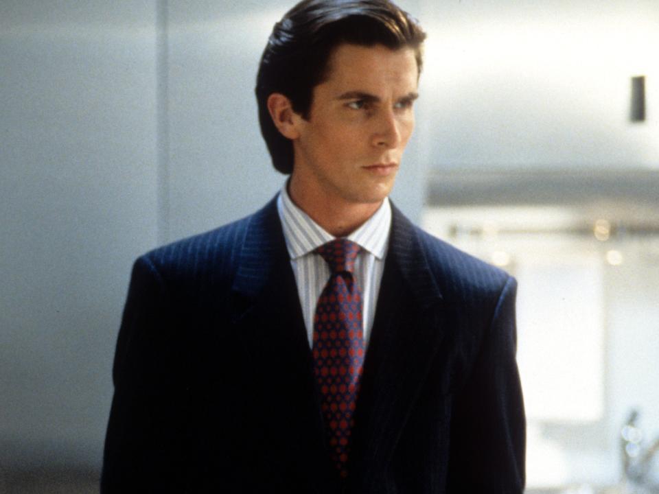 Christian Bale in a scene from "American Psycho."