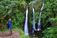 <p>Oneonta Creek’s Triple Falls in Western, Gorge, Ore. (Photo: Danny Warren/iStockphoto/Getty Images) </p>