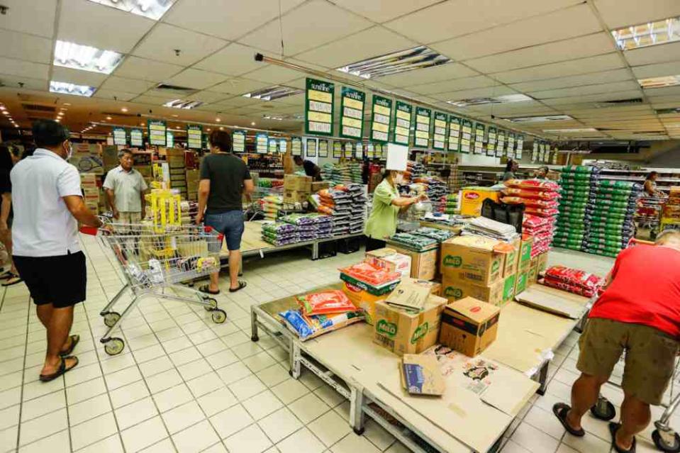 People are seen stocking up on food and other goods during the panic buying at a supermarket in George Town March 17, 2020. ― Picture by Sayuti Zainudin