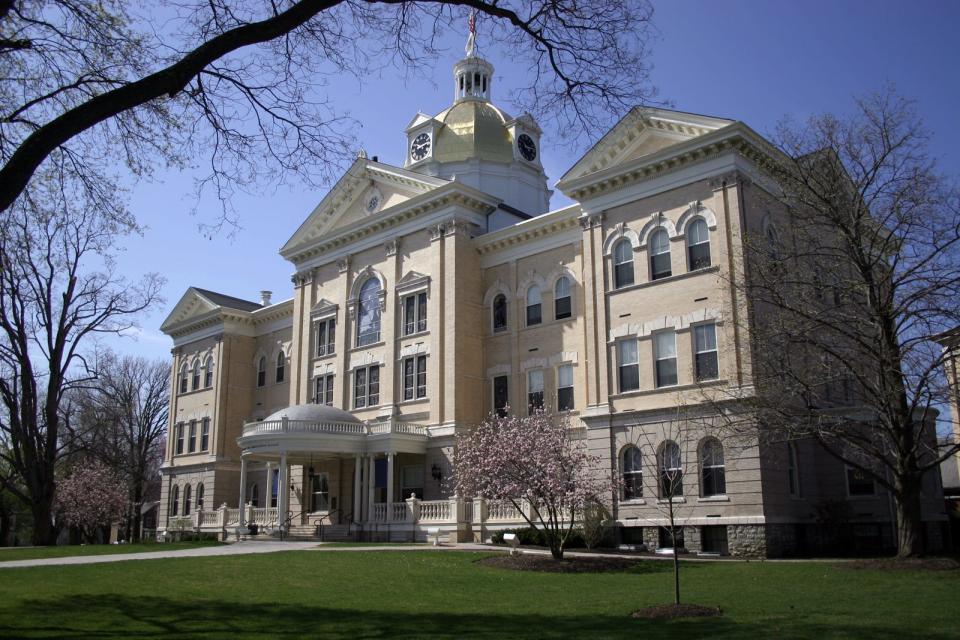 Centenary College's Seay administration building on its Hackettstown campus,  founded by the Methodist Episcopal Church in 1867 as a preparatory school and women?s college.