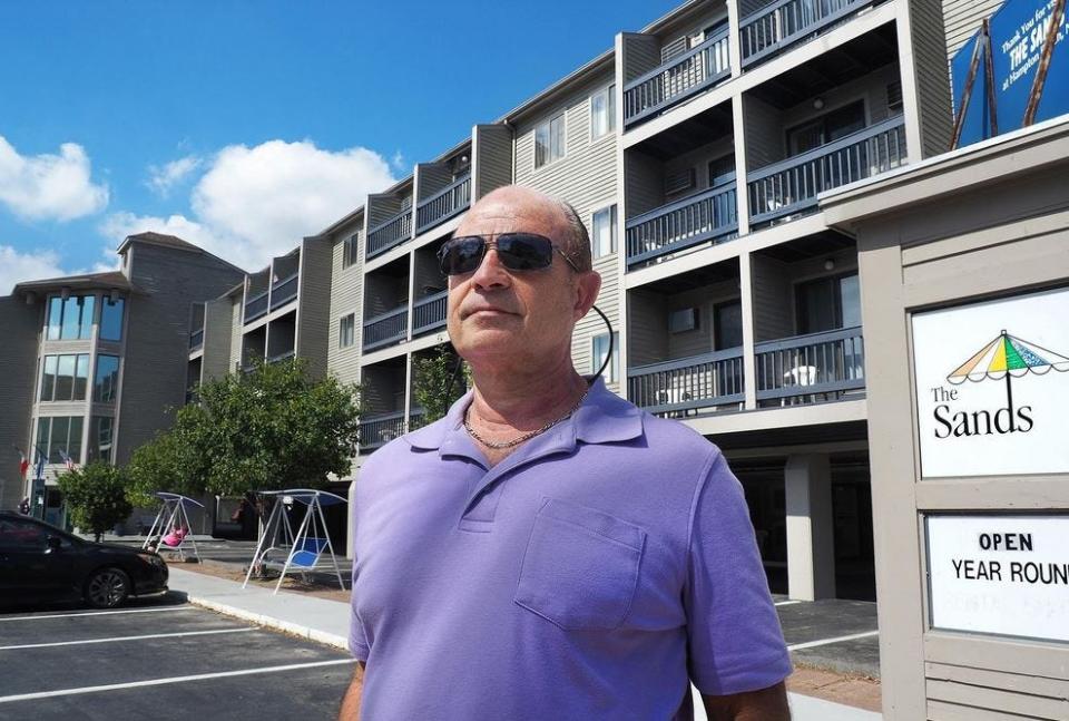 Tom Saab, one of the trustees of the Sands Resort, speaks out after the resort at 32 Ashworth Avenue was named as the potential cause of the Legionnaires' disease outbreak in this 2018 file photo.