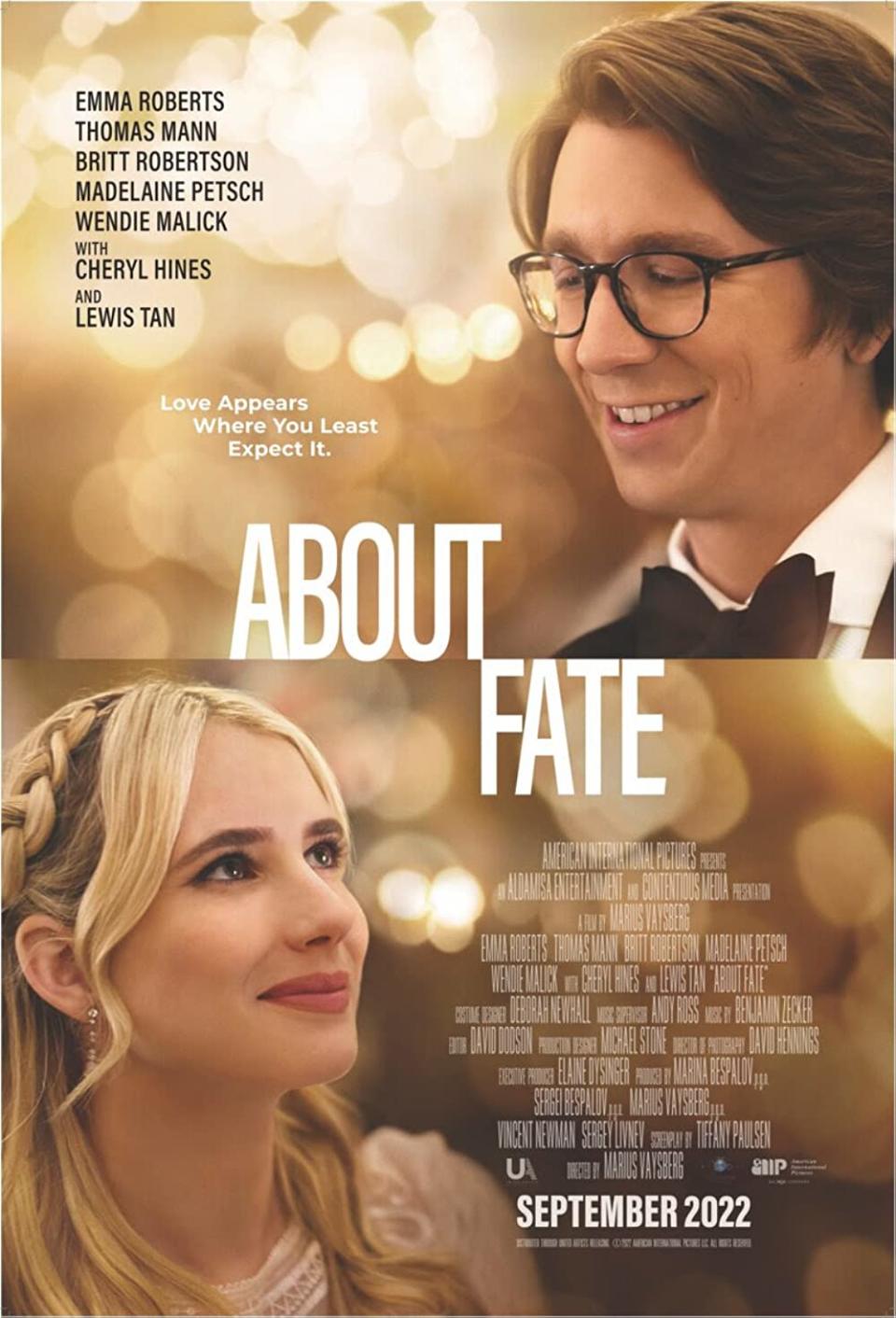 A poster for the film "About Fate."
