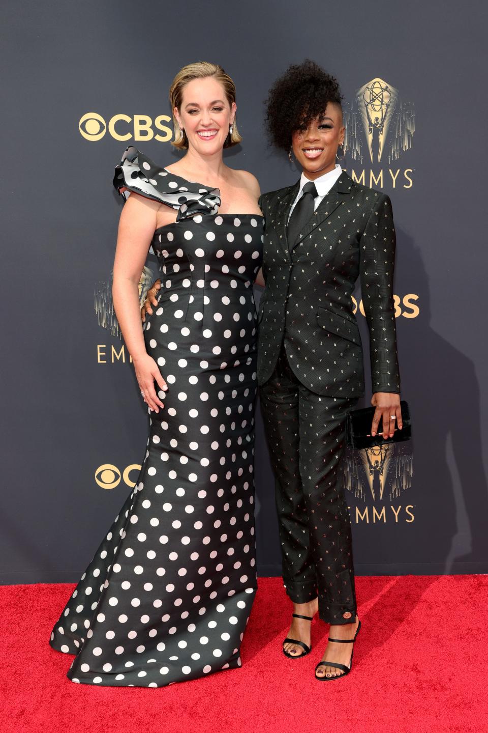 Lauren Morelli and Samira Wiley attend the 2021 Emmys.