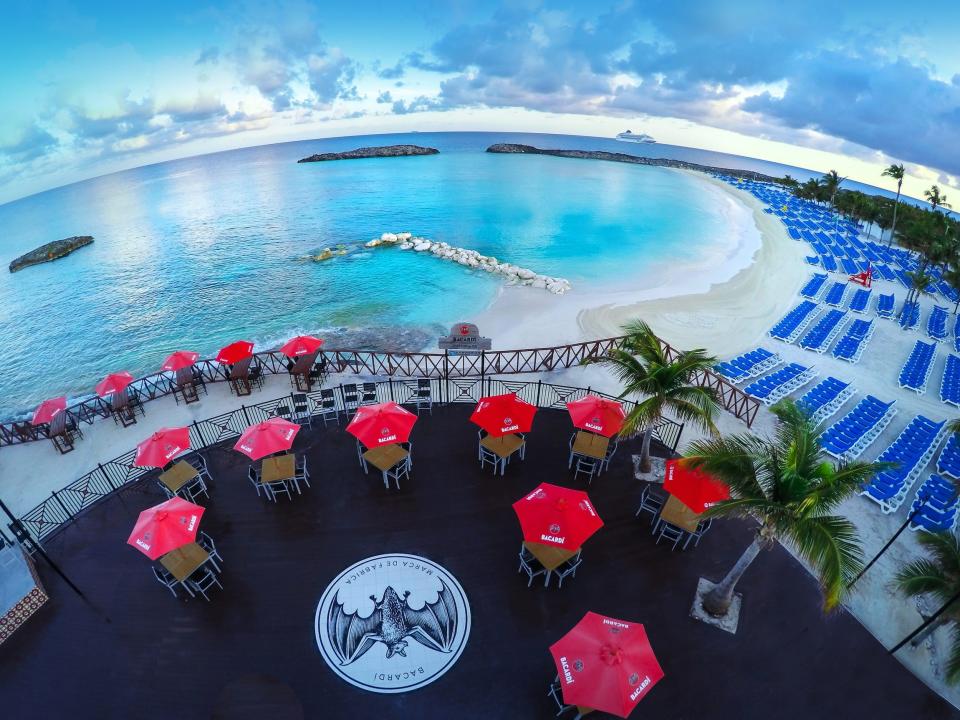 Aerial view of Great Stirrup Cay