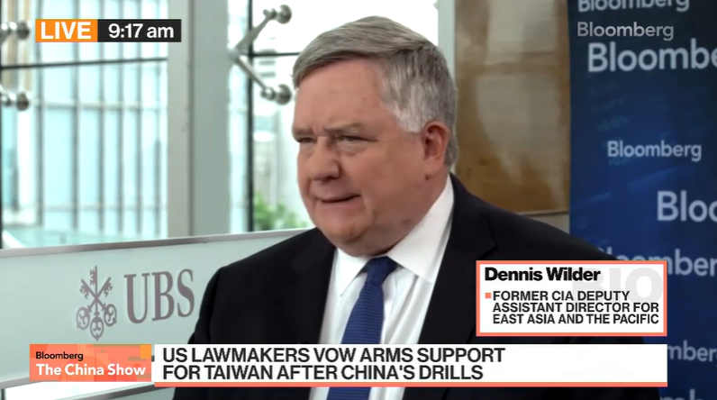 美國白宮國安會前官員韋德寧（Dennis Wilder）認為賴清德的就職演說確實有點過分激怒北京。翻攝彭博新聞