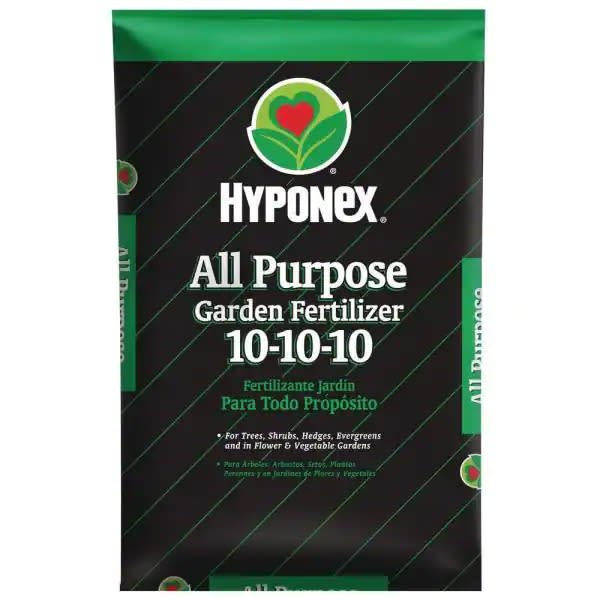 Hyponex all-purpose fertilizer, garden landscaping