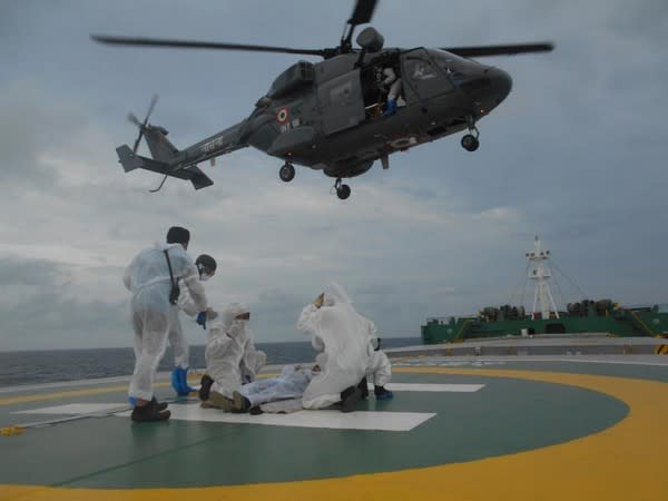 Visual from the evacuation (Image Source: Southern Naval Command)