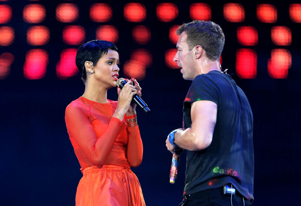 Rihanna and Chris Marin performed together at the Paralympic Games in 2012. (Getty)