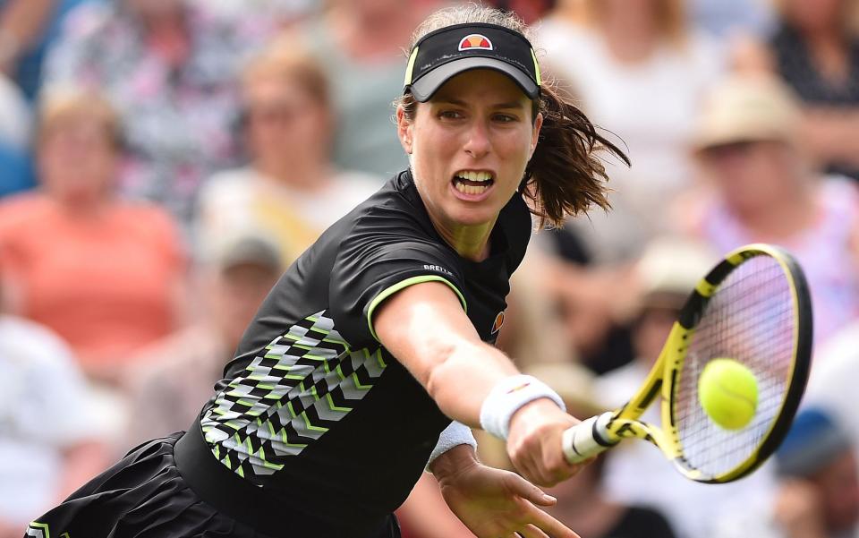 Johanna Konta could avoid playing a seeded opponent until the semi-final at Eastbourne - AFP
