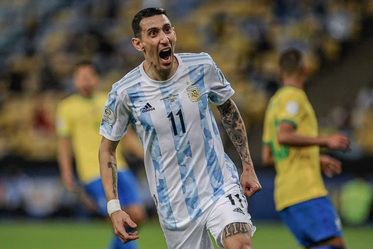 La última victoria de la selección argentina sobre Brasil fue en la final de la Copa América 2021: Ángel Di María fue la figura