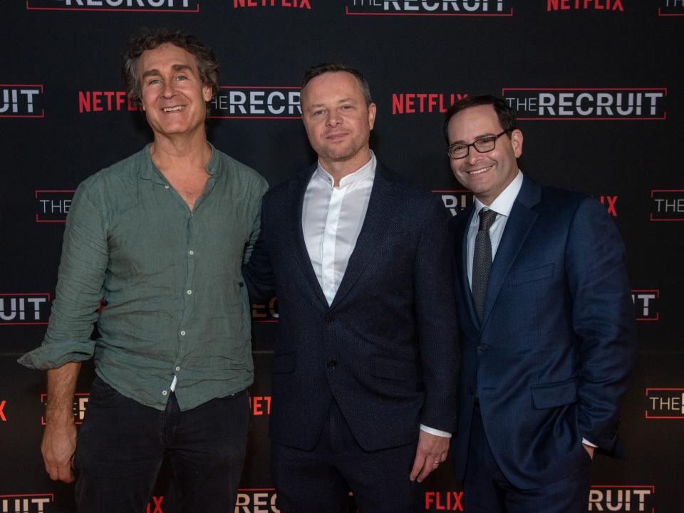 Executive producer and director Doug Liman, creator Alexi Hawley, and producer Adam Ciralsky