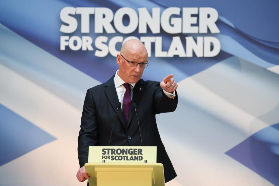 John Swinney will now be approved by other members of the Scottish parliament (EPA)