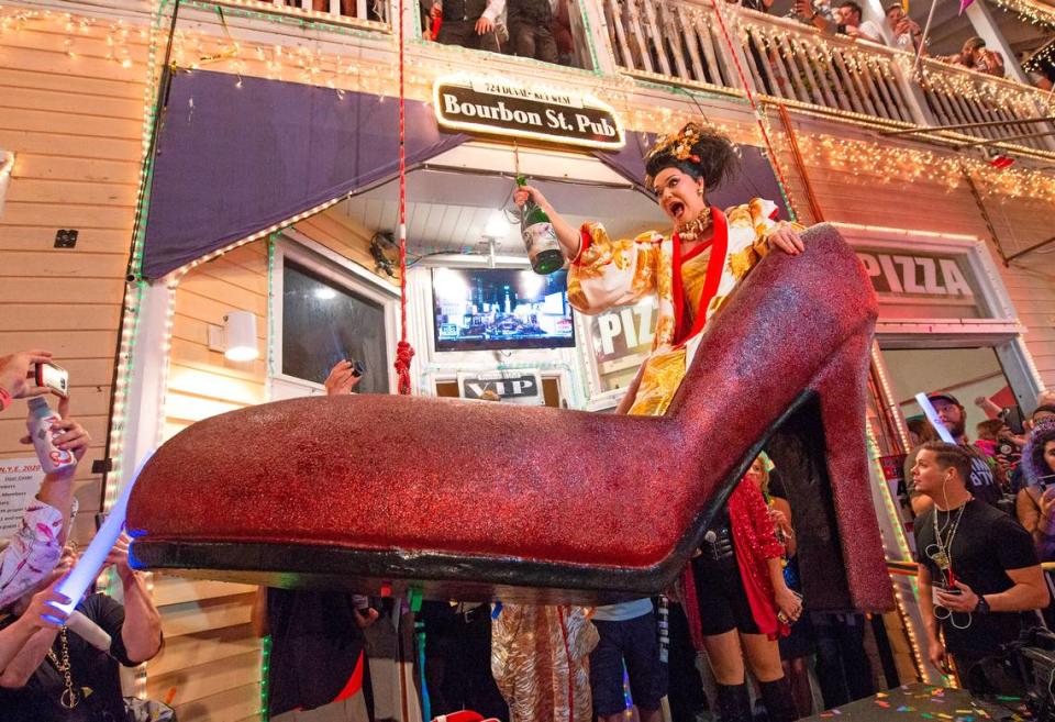 The red shoe will drop once again in Key West as the countdown to the new year begins. Monroe County Tourist Development Council/Florida Keys News Bureau