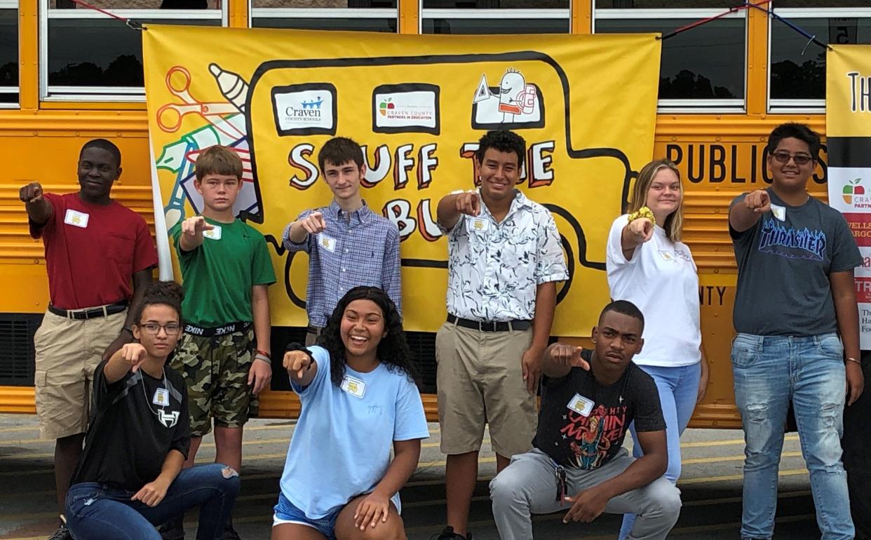 Craven County Partners in Education will hold their annual Stuff the Bus event on Saturday, Aug. 20 from 10 a.m. to 2 p.m. in front of Staples in New Bern.