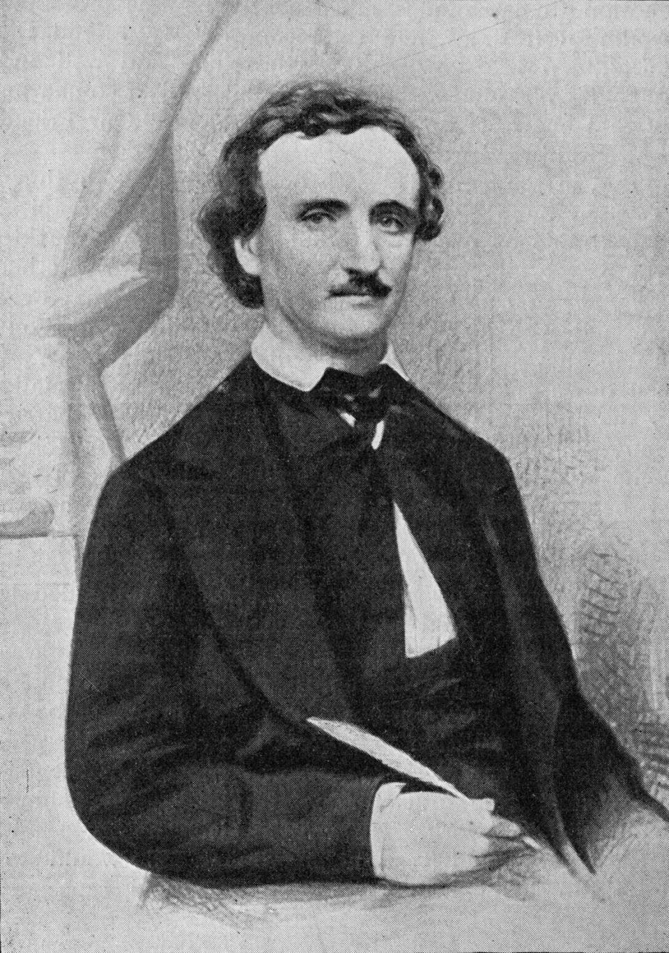 Edgar Allan Poe - In 1849. American author & poet: 19 January 1809 - 7 October 1849.  (Photo by Culture Club/Getty Images)