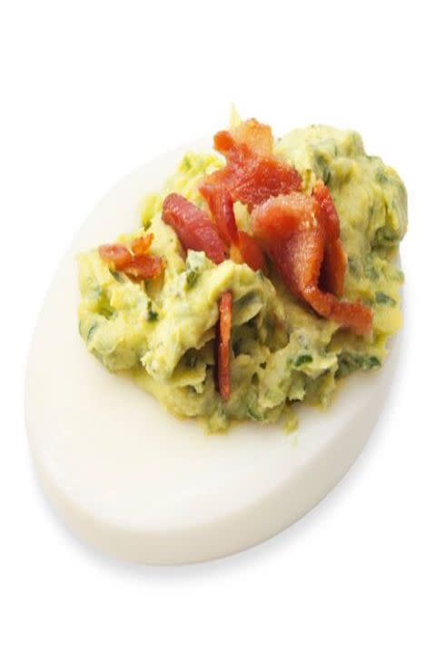 Pesto-Bacon Deviled Eggs