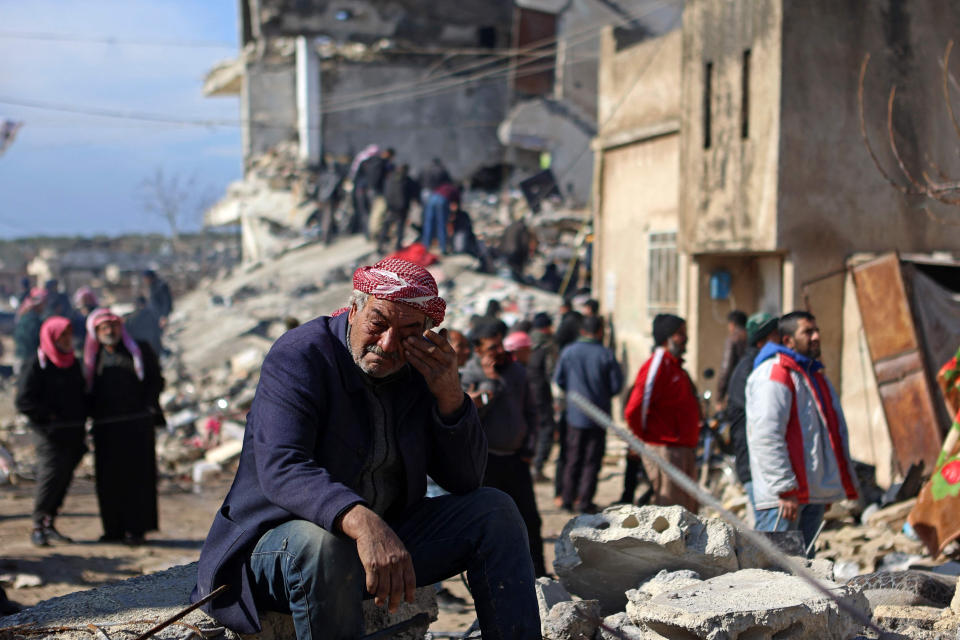 The Syrian Red Crescent appealed to Western countries to lift sanctions and provide aid after a powerful earthquake has killed more than 1,600 people across the war-torn country. (Aaref Watad / AFP - Getty Images)