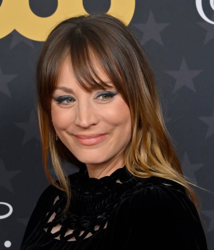 Kaley Cuoco attends the Critics' Choice Awards in January. File Photo by Jim Ruymen/UPI