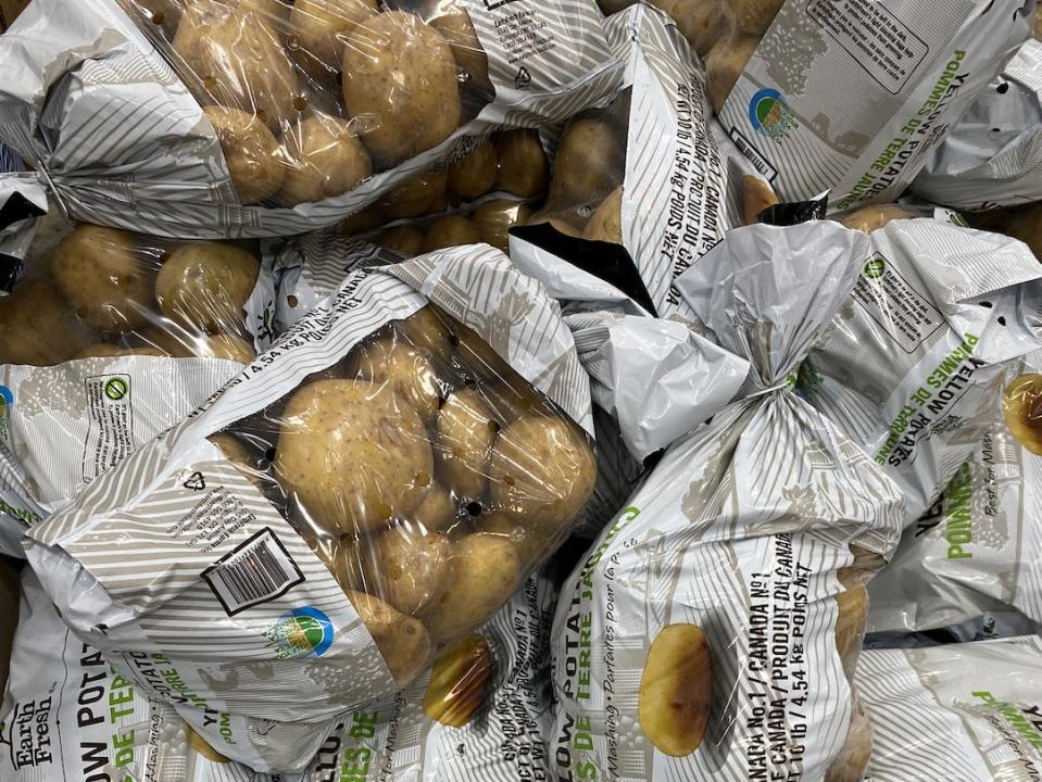 Bags of yellow potatoes at Costco