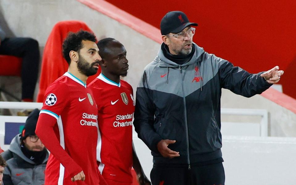 That Jurgen Klopp was able to bring on Sadio Mane and Mo Salah illustrated the huge gulf in class between the two sides  - REUTERS