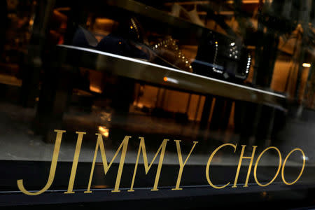 FILE PHOTO: Products are displayed in the window of the Jimmy Choo store in New York City, U.S., April 24, 2017. REUTERS/Brendan McDermid/File Photo