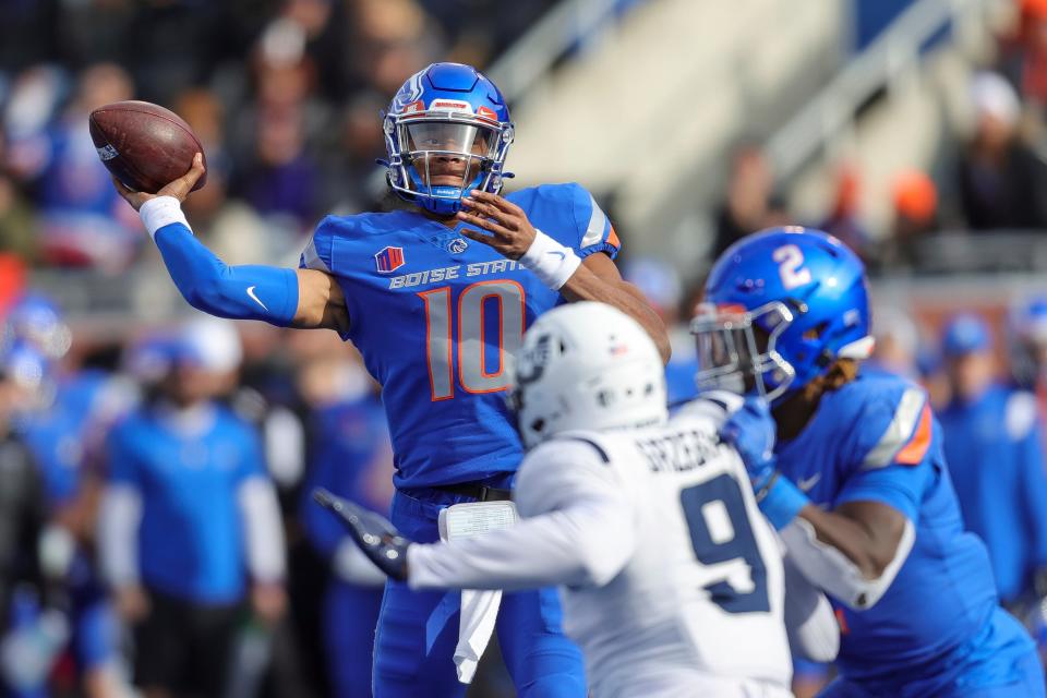 No matter what color the turf he's playing on, Boise State quarterback Taylen Green is one mean customer.