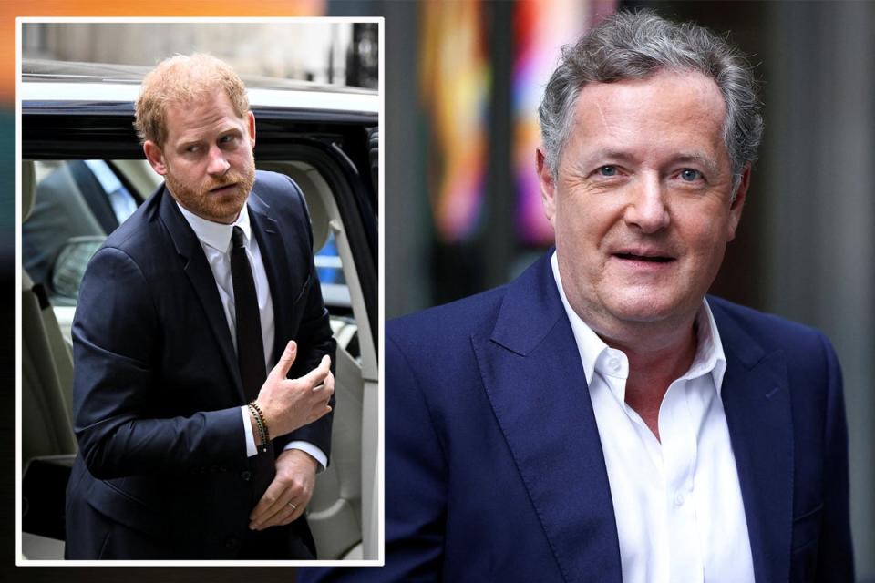 Prince Harry and Piers Morgan have a long-running feud (ES Composite)